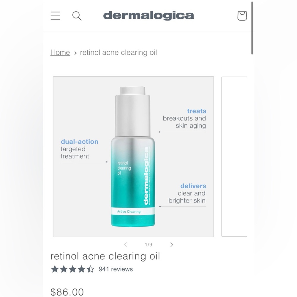 Dermalogica Retinol clearing Oil
